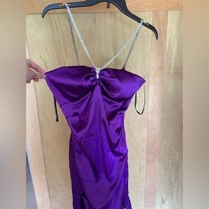 Purple Satiny dress